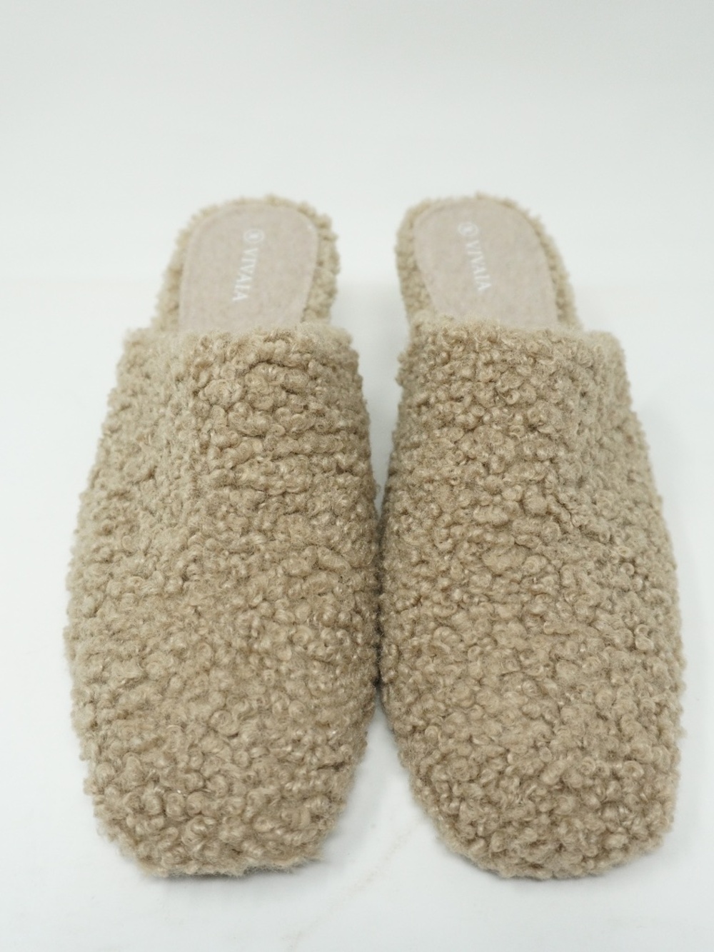 NEW Margot wedge mules from VIVAIA, featuring a faux fur design, Size 39 (US 8)